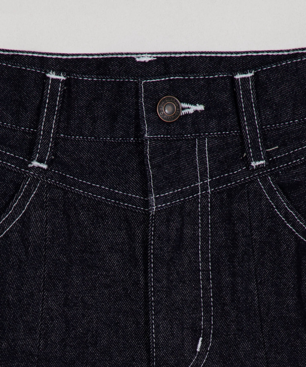 デニムプリーツミニスカート