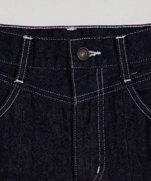 デニムプリーツミニスカート