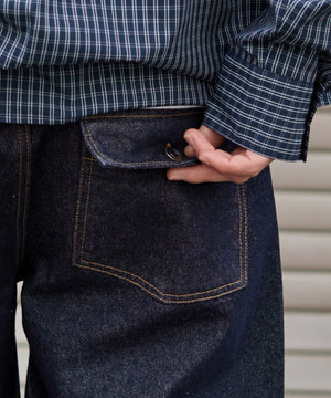 カバーフィットフラップデニムパンツ