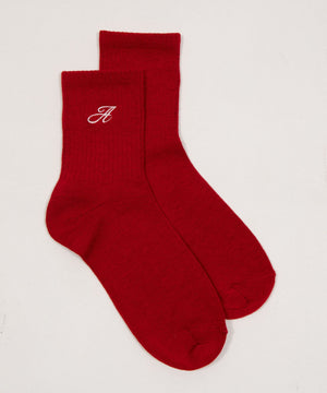 アルファベット刺繍ソックス(23-25cm)