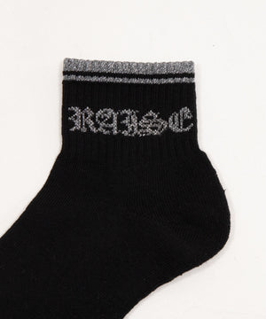 ラメロゴラインアンクルパイルソックス(23-25cm)