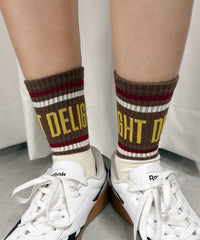 DELIGHTロゴラインソックス(23-25cm)