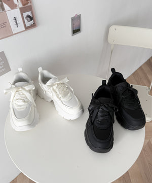 リボンデザイン厚底スニーカー