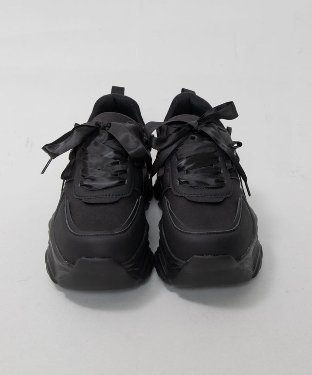 リボンデザイン厚底スニーカー