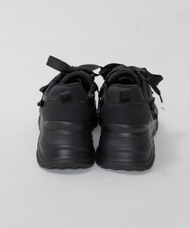 リボンデザイン厚底スニーカー