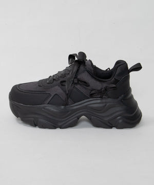 リボンデザイン厚底スニーカー