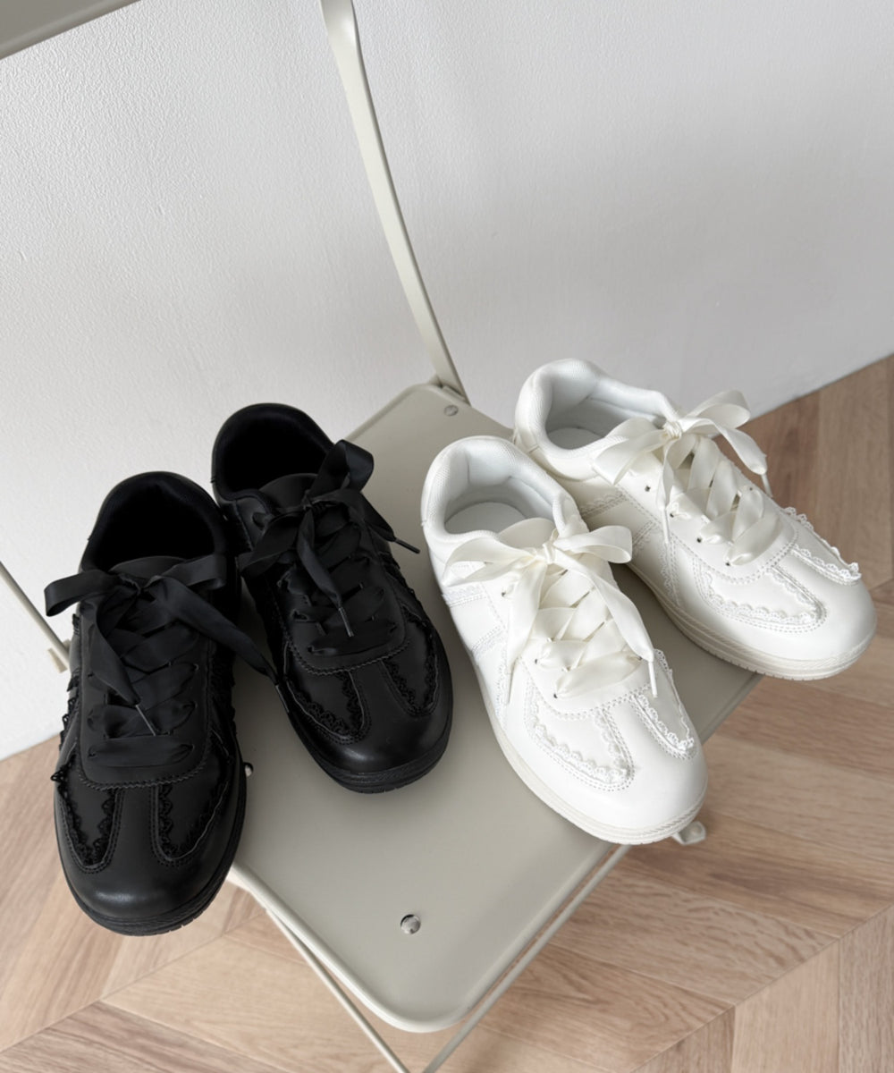 レースローカットスニーカー