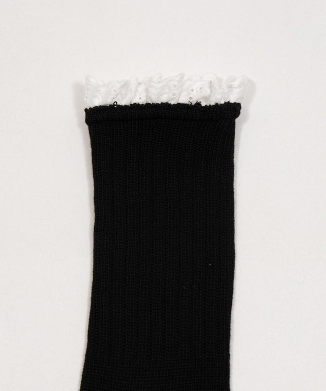 レース無地ソックス(23-25cm)