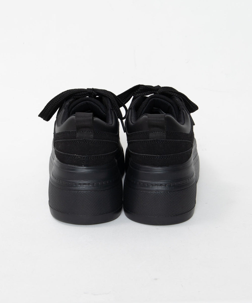 厚底ワイドシューレーススニーカー