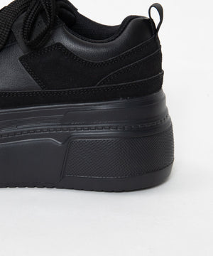 厚底ワイドシューレーススニーカー