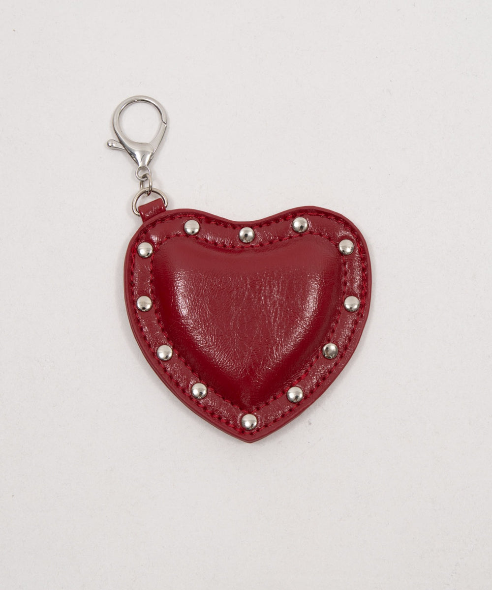 スタッズハートチャーム付きハトメボストン