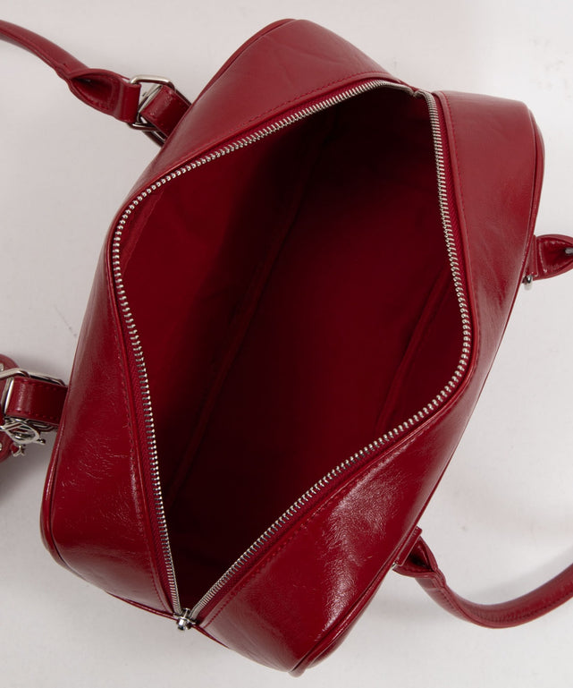 スタッズハートチャーム付きハトメボストン