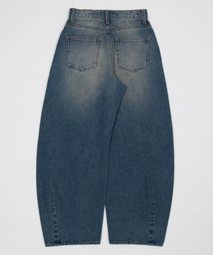 ワイドカーブデニムパンツ