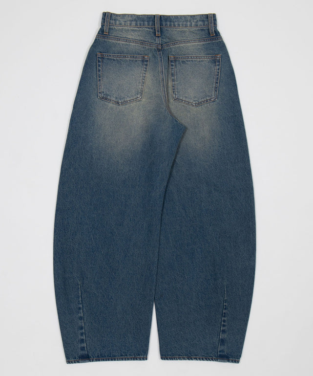 ワイドカーブデニムパンツ