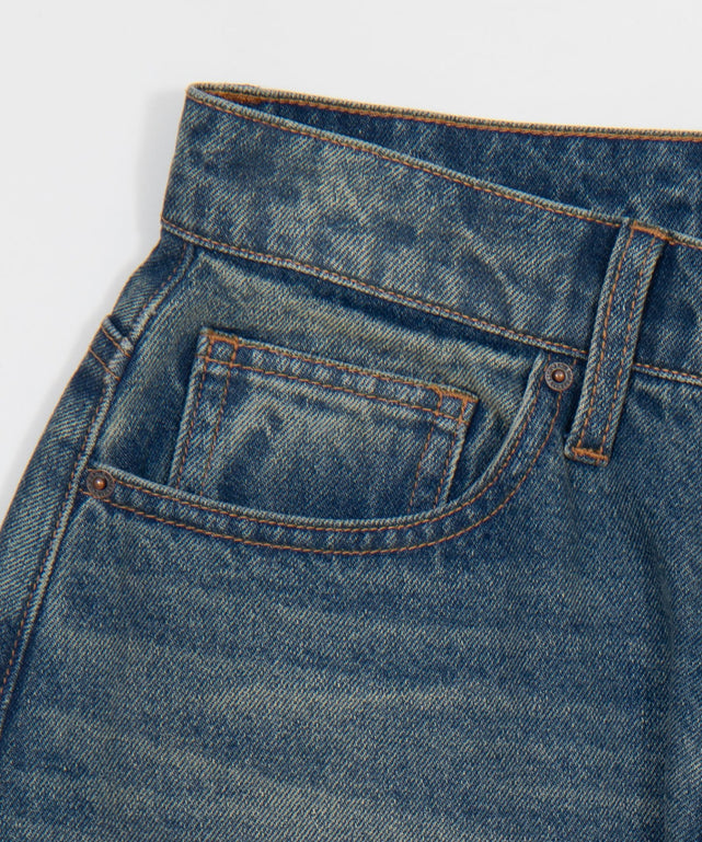 ワイドカーブデニムパンツ