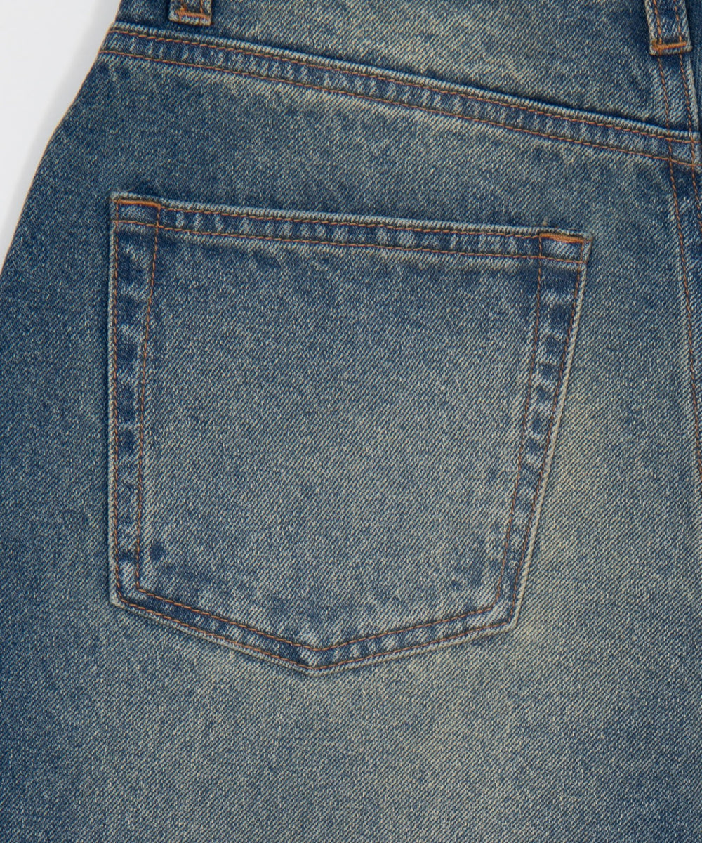 ワイドカーブデニムパンツ