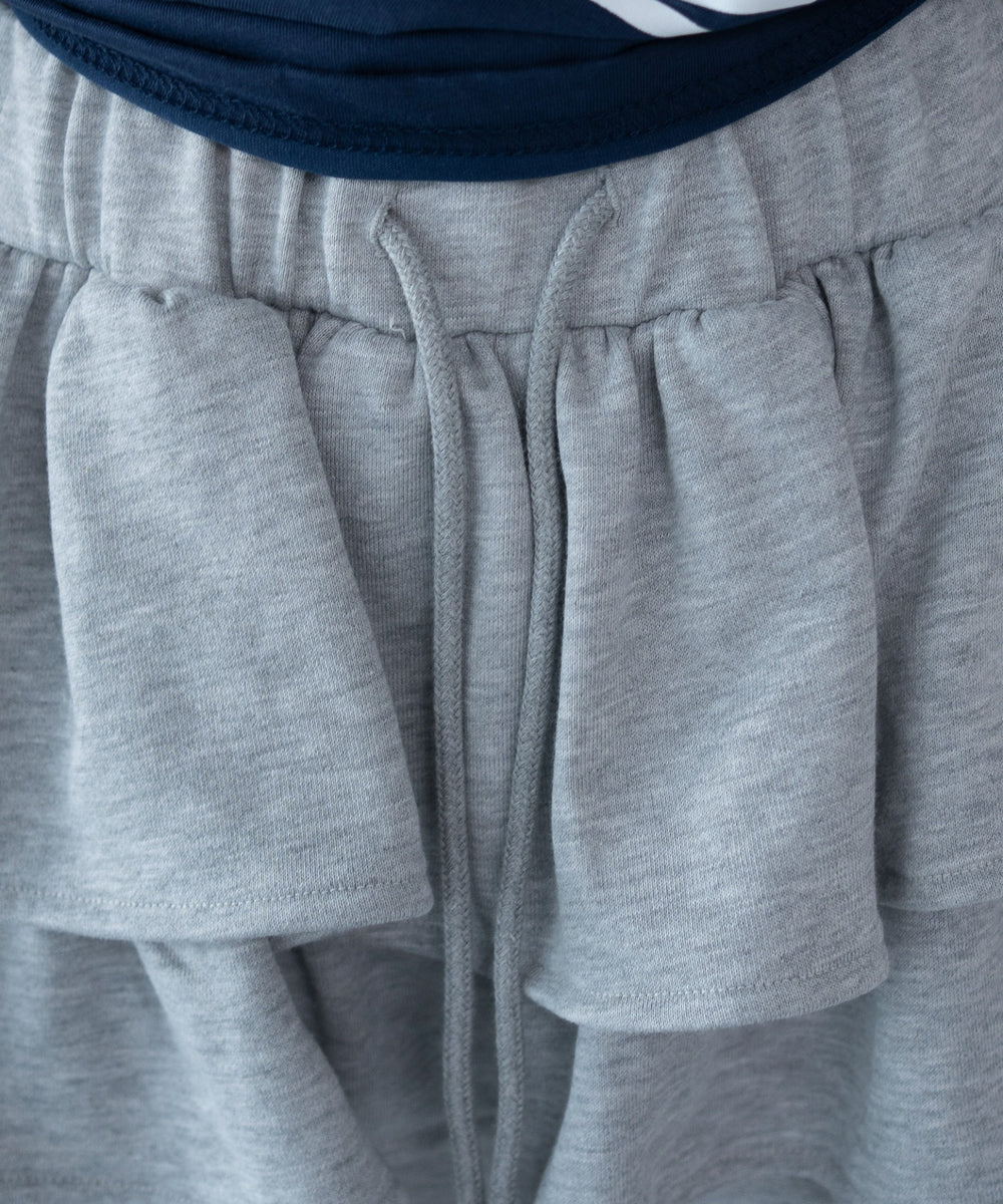 レイヤードデザインスウェットパンツ