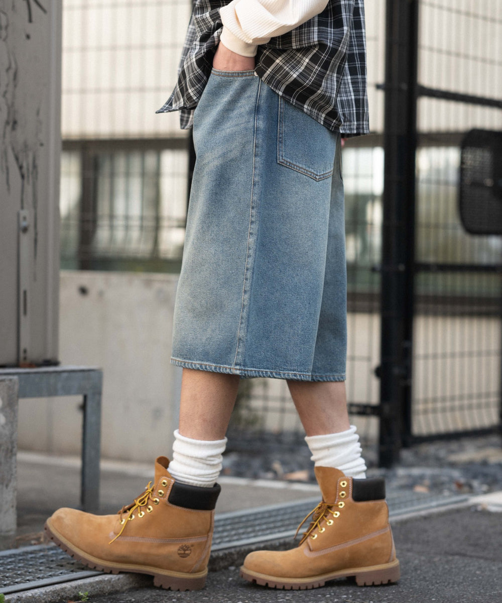 デニム中濃加工 モデル：182cm L着用