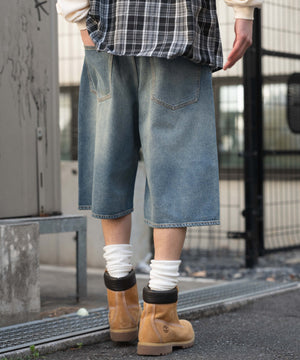 デニム中濃加工 モデル：182cm L着用