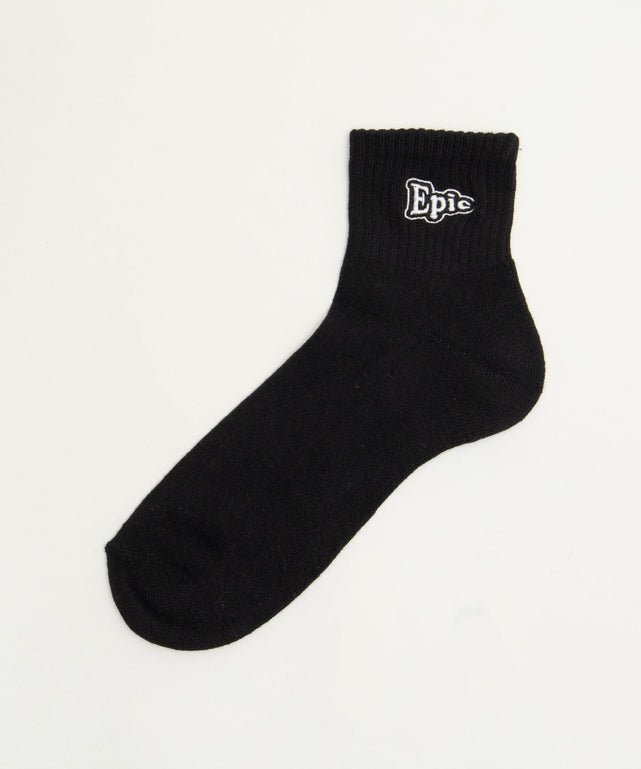 Epic刺繍ロゴアンクルパイルソックス(25-27cm)