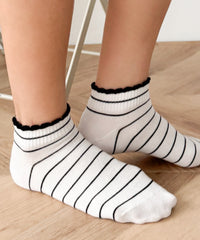 ボーダーショートソックス(23-25cm)
