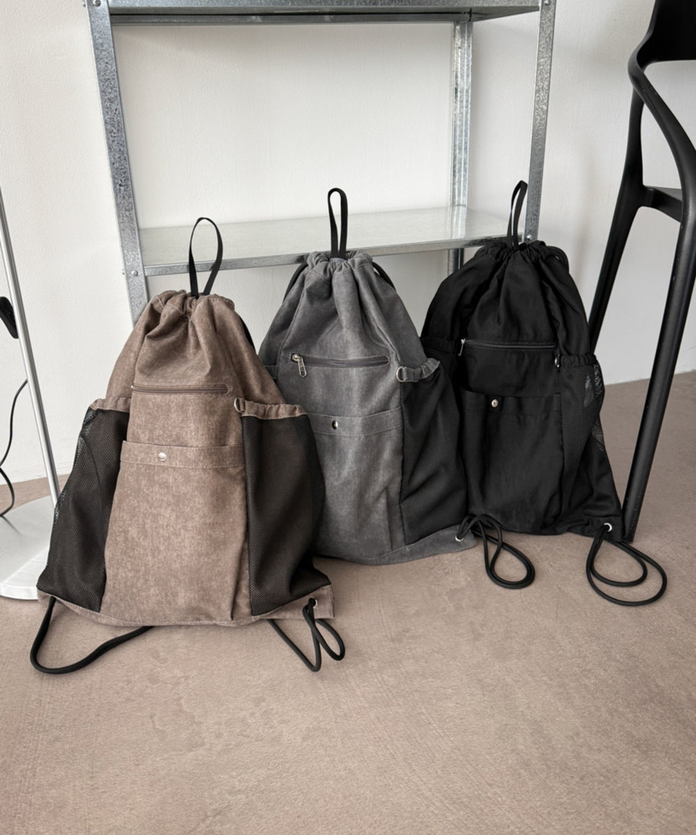 サイドメッシュポケットナップサック