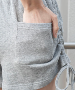 サイドドロストスウェットショートパンツ