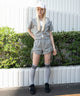 杢グレー　モデル：166cm F着用