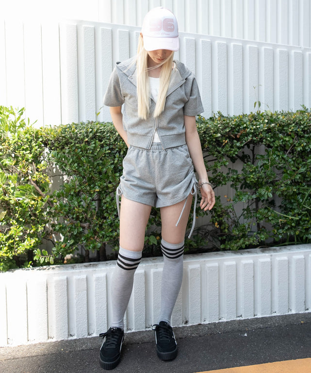 杢グレー　モデル：166cm F着用