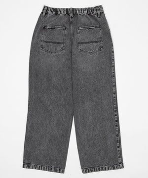 タックワイドストレートデニム