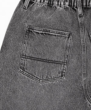 タックワイドストレートデニム