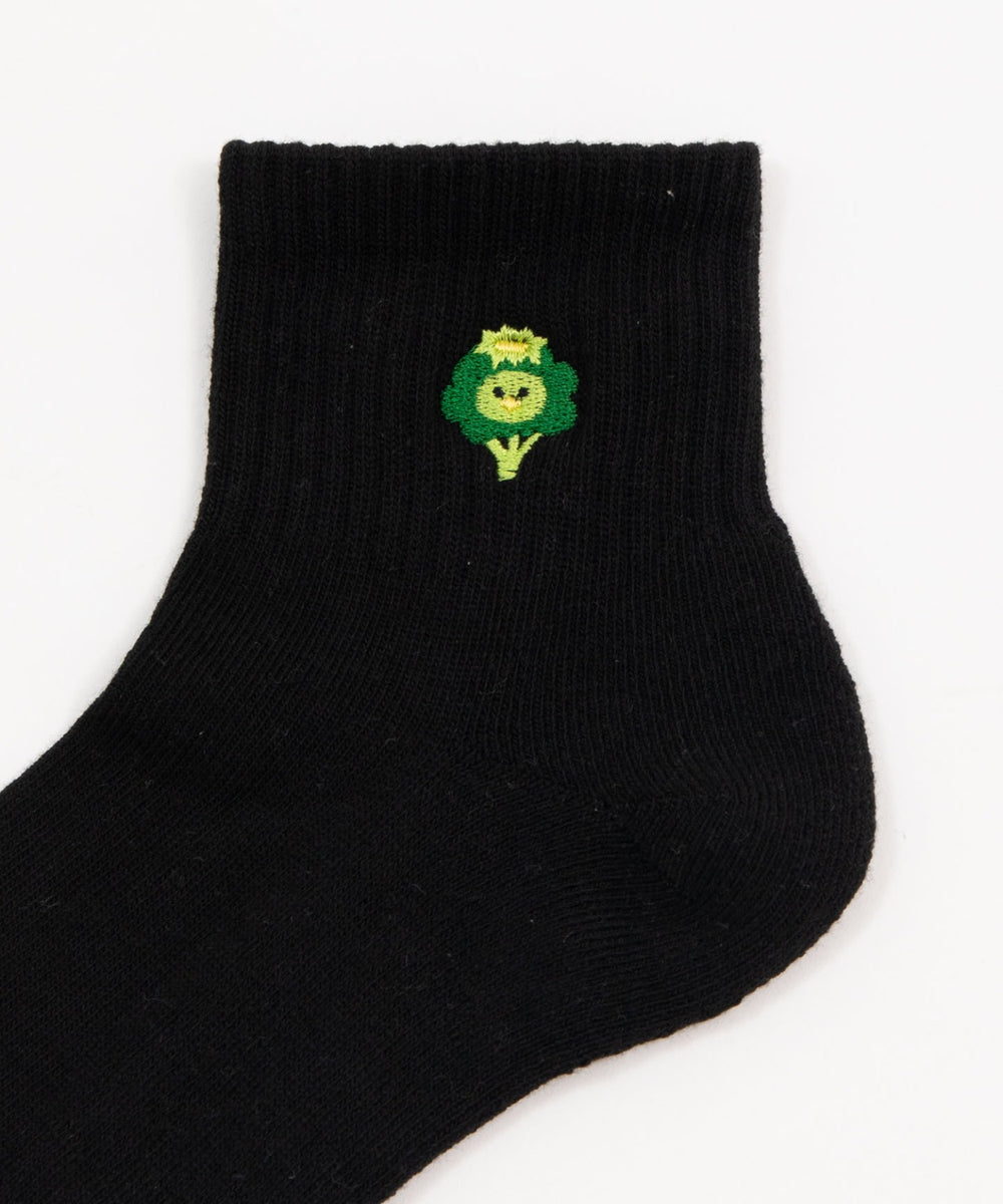 フードアニマル刺繍アンクルパイルソックス(23-25cm)