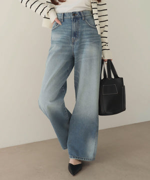 デニム中濃加工 モデル：160cm M着用