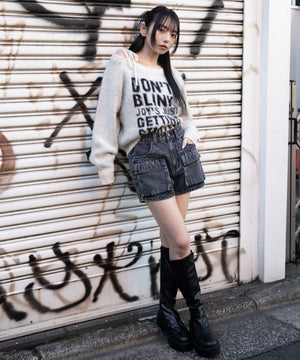 デニム中濃加工　モデル：159cm M着用