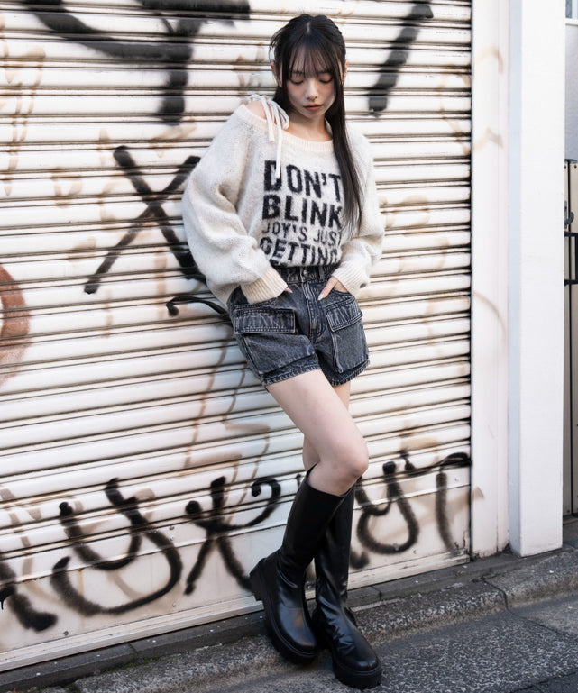 デニム中濃加工　モデル：159cm M着用