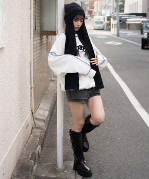 ホワイト　モデル：159cm M着用