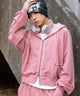 スウィッチングZIPパーカー/ピンク モデル：175cm L着用
