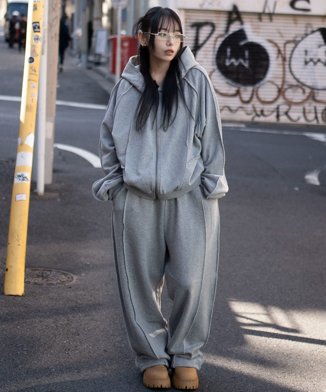 杢グレー　モデル：159cm M着用