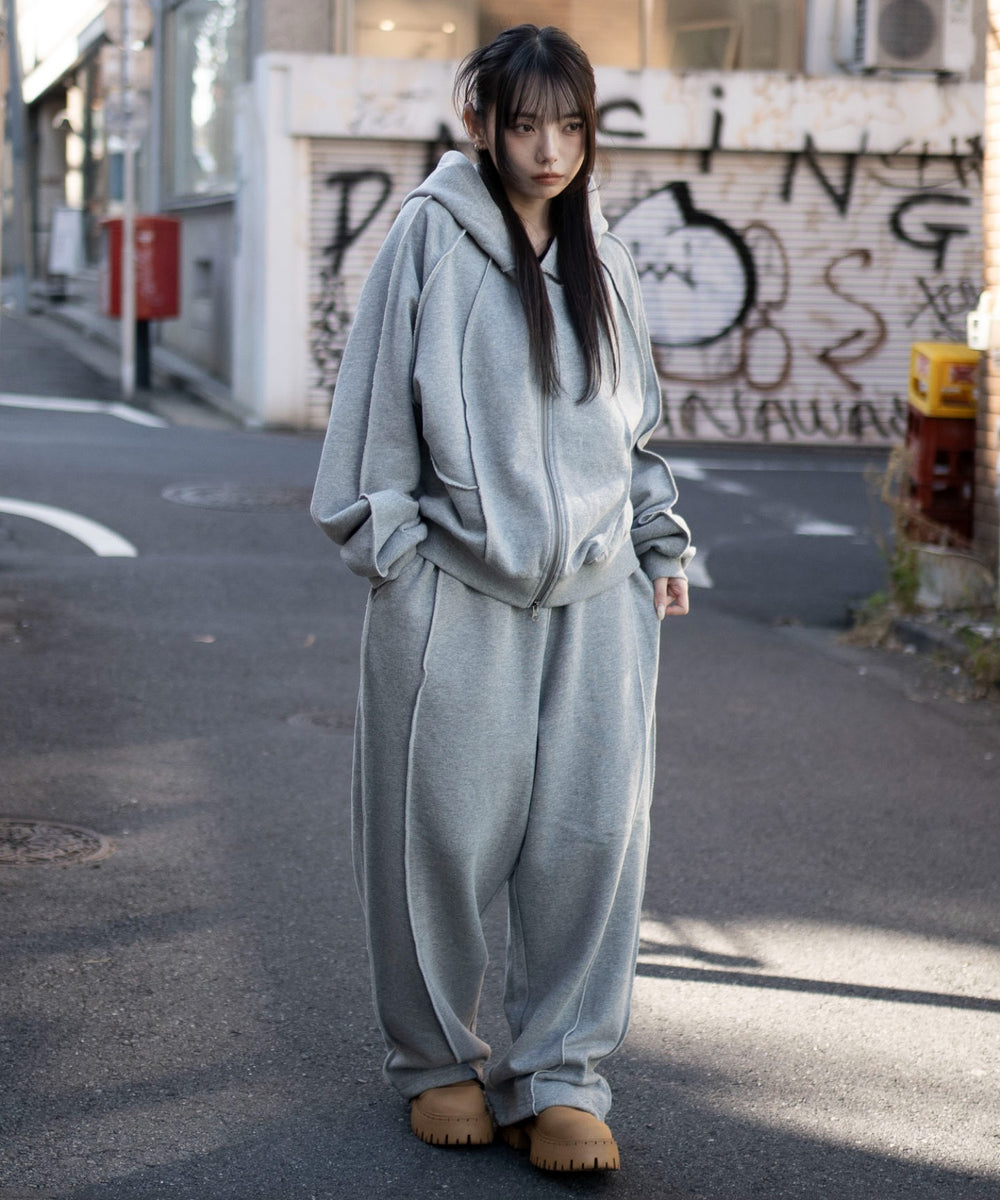 杢グレー　モデル：159cm F着用