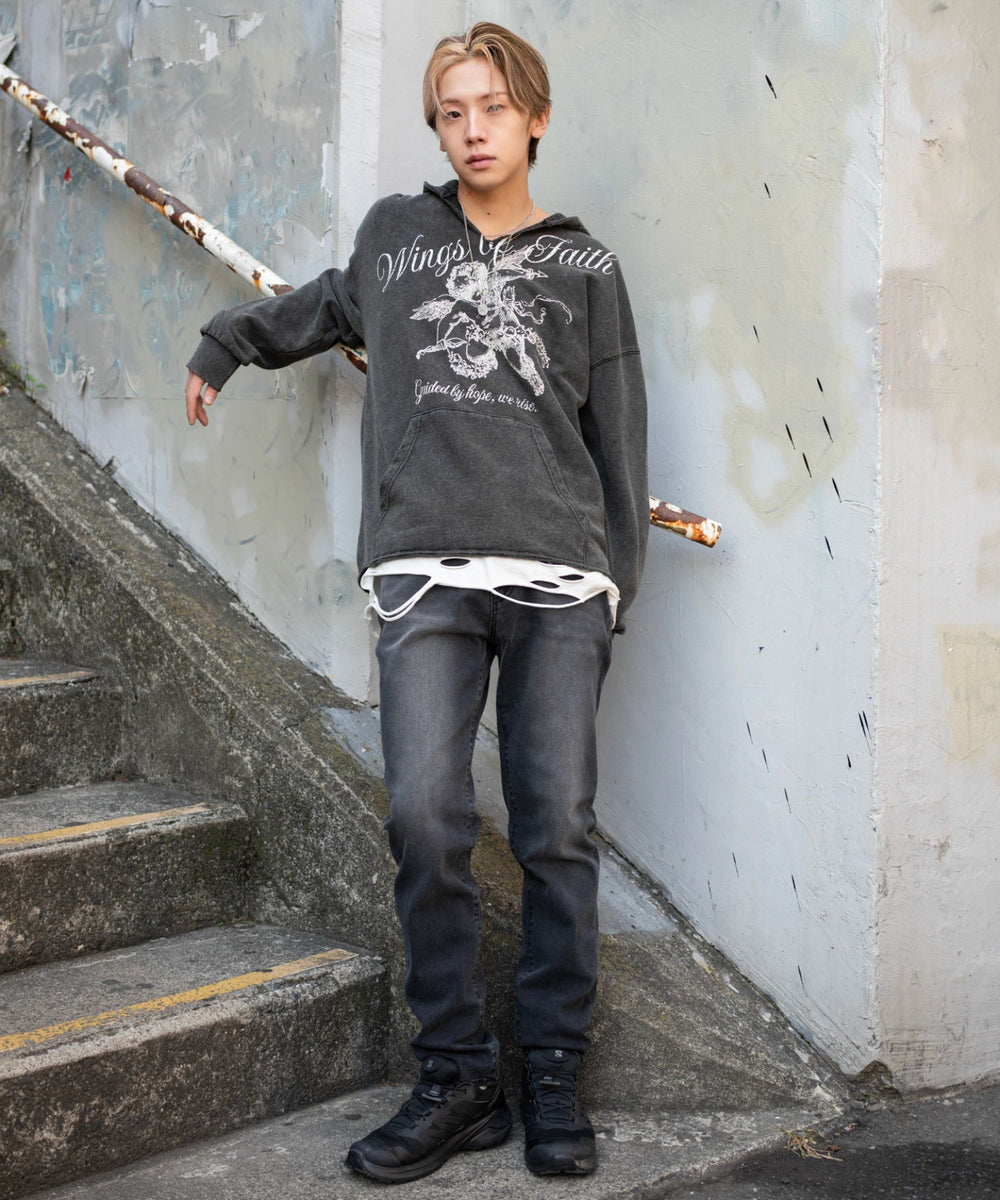 デニムブラックソノタ モデル：175cm L着用