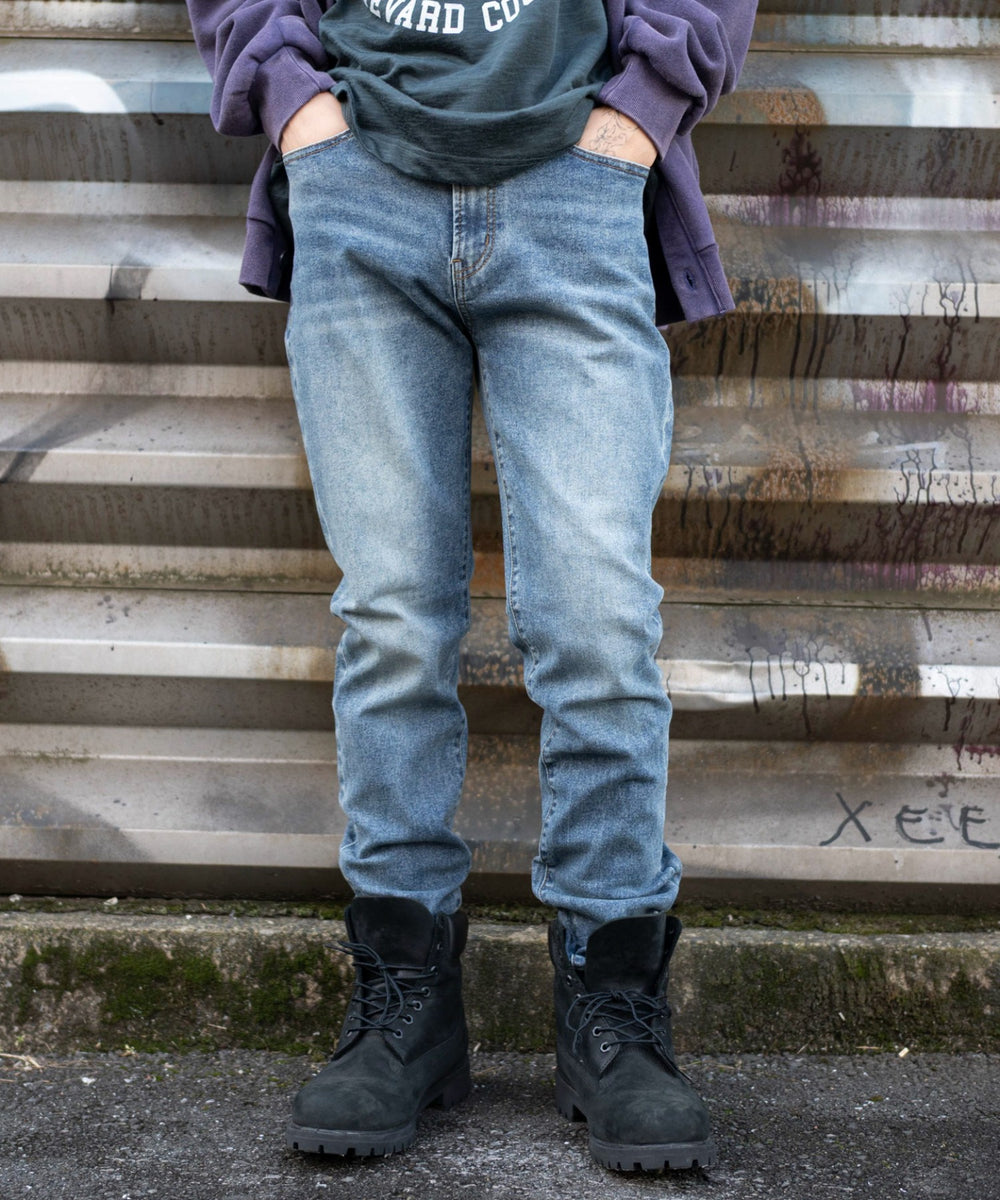 デニム中濃加工 モデル：175cm L着用