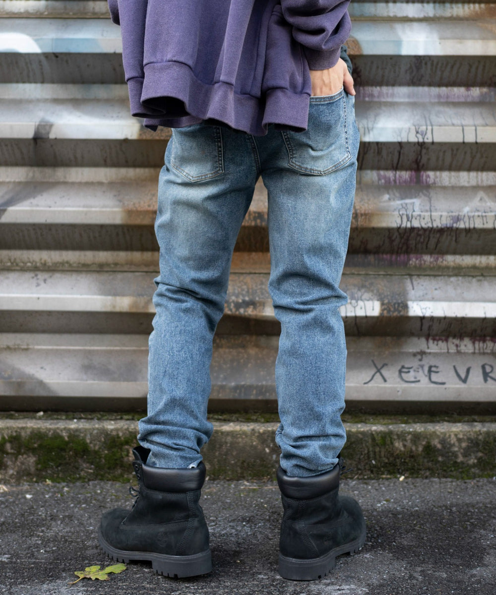 デニム中濃加工 モデル：175cm L着用