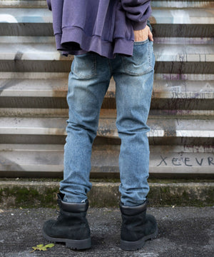 デニム中濃加工 モデル：175cm L着用