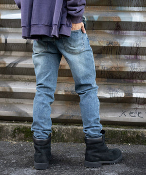 デニム中濃加工 モデル：175cm L着用