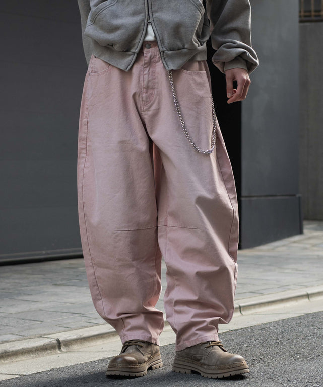 チェーン付きバルーンパンツ/ピンク モデル：180cm L着用