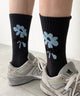 フラワーデザインソックス(25-27cm)/Dグレー
