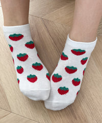 フルーツラメ総柄ショートソックス(23-25cm)