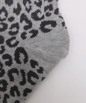 ラメロゴレオパード柄ソックス(23-25cm)