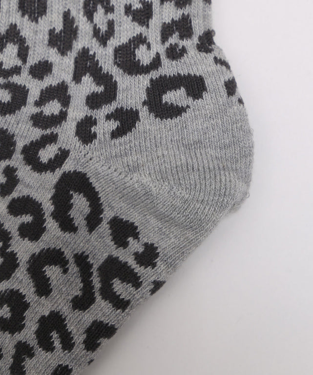 ラメロゴレオパード柄ソックス(23-25cm)