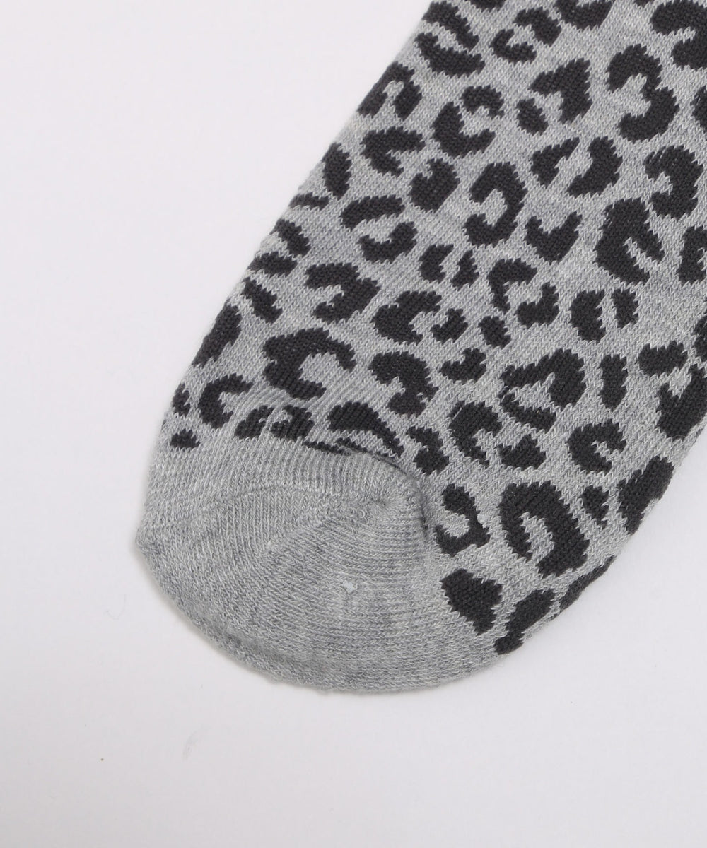 ラメロゴレオパード柄ソックス(23-25cm)